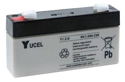 Batterie étanche Yucel Y1.2-6 6V 1.2Ah. Garantie 6 mois