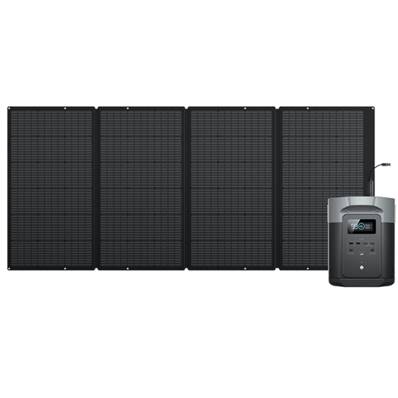 Kit Ecoflow Delta 2 max 2400W(3100 x-boost) 2048Wh + panneau 400W pliable