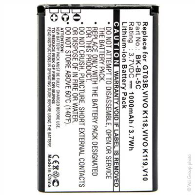 Batterie type Doro DBO-1000A/1370/2404/6040 3.7V 1000mAh.Garantie 1 an