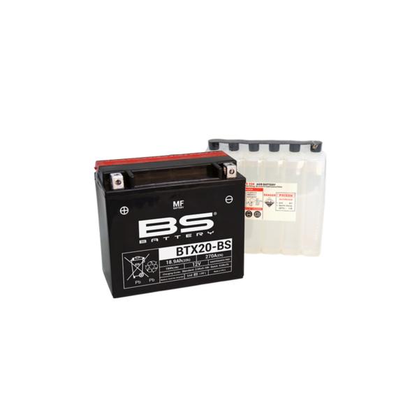 Batterie moto BS Battery YTX20-BS 12V 18.9Ah 270A +G. Garantie 6 mois