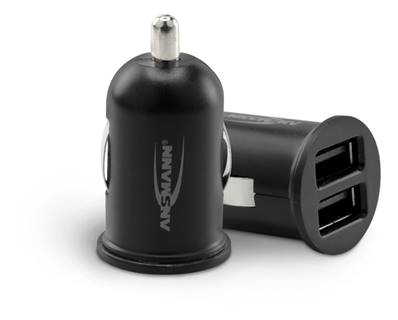 Chargeur allume-cigare Ansmann 12/24V 2.4A sortie 2 X USB. Garantie 3 ans