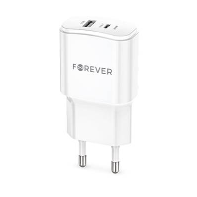 Chargeur rapide 1 x USB + 1 x USB-C 5V 3A. Garantie 1an