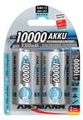 Piles rechargeables Ansmann LR20 / D 1.2V 10 000mAh blister de 2