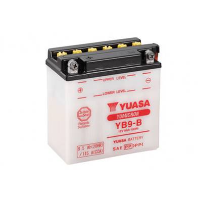 Batterie moto Yuasa YB9-B 12V 9Ah 115A +G. Garantie 1 an