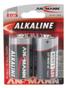 Piles Ansmann D / LR20 1.5V Alcalines blister de 2