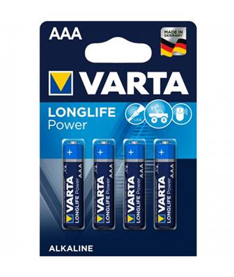 Piles Varta LR03/AAA 1.5V Alcalines blister de 4 piles